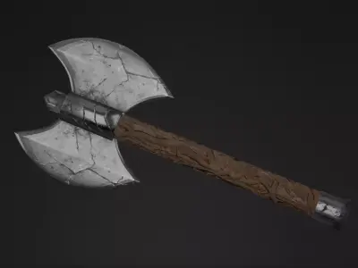 Double axe root 3D model