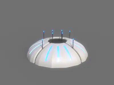 PBR Sci-Fi Building A19 Low-poly 3D model