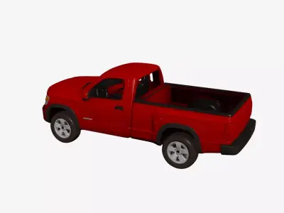 Realistic Pickup Truck 3D Model Modern Utility Vehicle 3D model