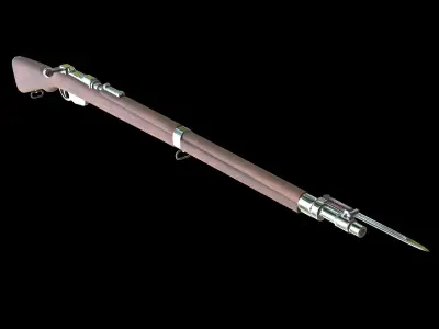 HISTORIC MANNLICHER M1985 GUN Low-poly 3D model