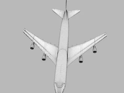 Boeing 747 airplane 3D model purchase