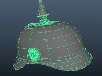 German WW1 Picklehaube Helmet Low-poly 3D model