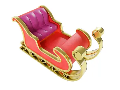 Christmas Sleigh 3d model  3D model