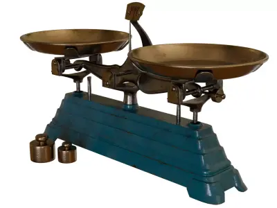 Antique Chinese Herbs Scales Low-poly 3D model