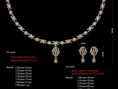 necklace bulk  50  STL files ready to print  part 03 3D print model