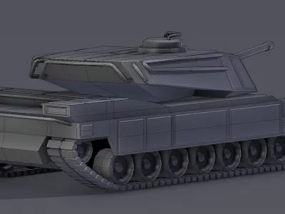 M1 Abrams Tank 3D Model Free low-poly 3D model