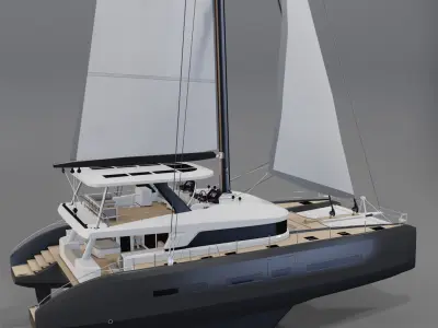 3D Catamaran Lagoon 77 SEVENTY 7 3D model