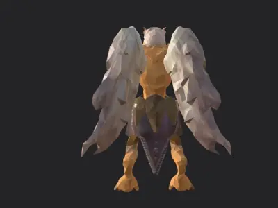 Bird humanoid Free low-poly 3D model