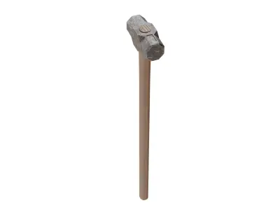 Mallet Sledge Hammer Low-poly 3D model