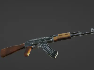 AK47 MACHINE GUN 3D model