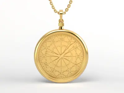 Antique clock pendant 3D print model