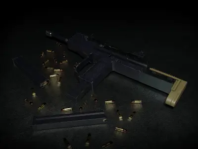 VIPER 72M SMG Low-poly 3D model