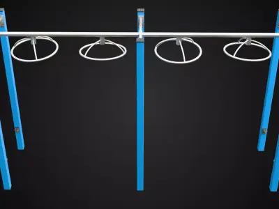 Ring Monkey Bars Exercise Equipment Low-poly 3D model