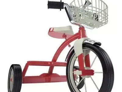 Tricycle with basket 3D model
