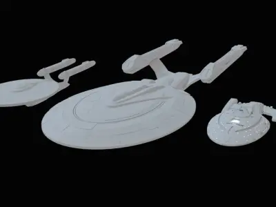 Star Ship Attack Animation 3D model