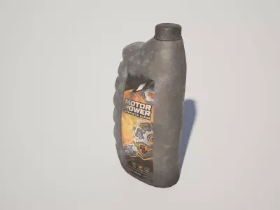  Motor Oil Bottle Low-poly 3D model