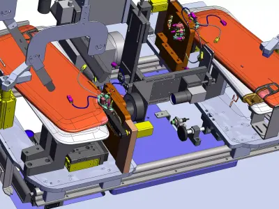 Sun visor automatic laser coding machine 3D model