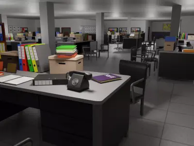 Police Station Low-poly 3D model purchase