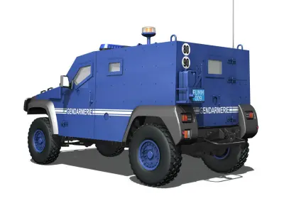 Auverland Panhard PVP - Gendarmerie 3D model