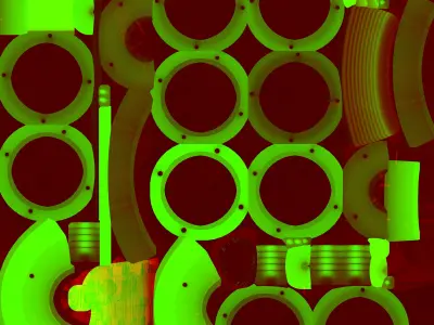 industrial ceiling lamp Low-poly 3D model purchase