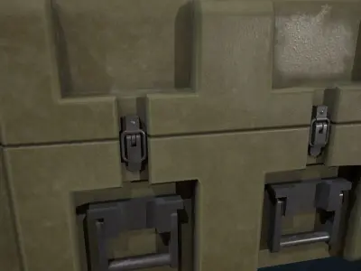 Stylized Low Poly Military Hard Case Low-poly 3D model