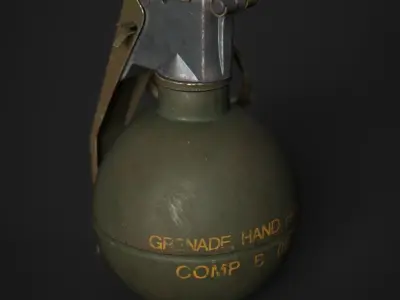 M67 Grenade Low-poly 3D model get