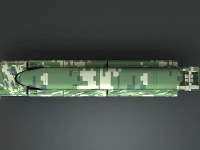 Chinese Army Dongfeng 16 missile  3D model