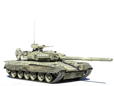 T-80U russian tank - russian tank 3D print model
