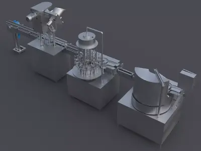 Regional cheese production line 3D model