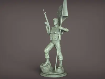 Commando Statue 3D print model purchase