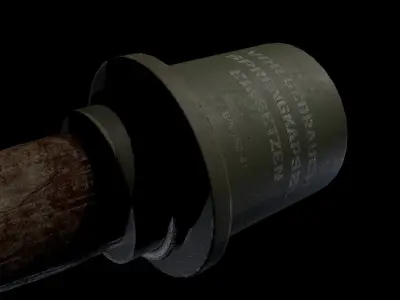 Stickgrenade 3D LowPoly Gamemodel Low-poly 3D model