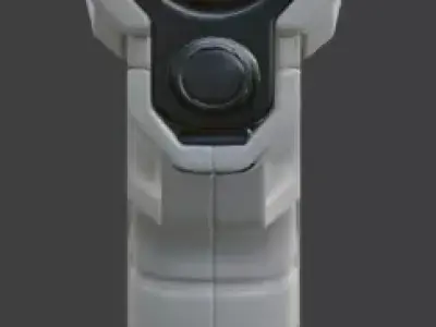 Stylized Sci-Fi Blaster Pistol 3D Model Low-poly 3D model