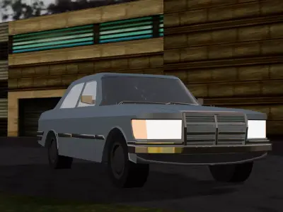 Free Low-Poly Old German Car Free low-poly 3D model