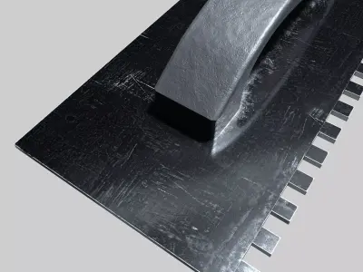 Notched Trowel 10 mm Low-poly 3D model