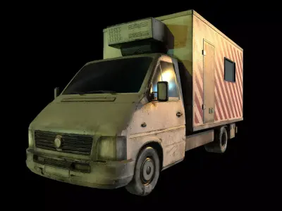 PBR Cargo Truck Low-poly 3D model