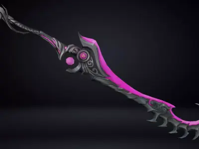 Futuristic Sword Low-poly 3D model 19