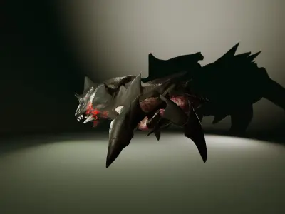 Monster Spider - The shell Low-poly 3D model