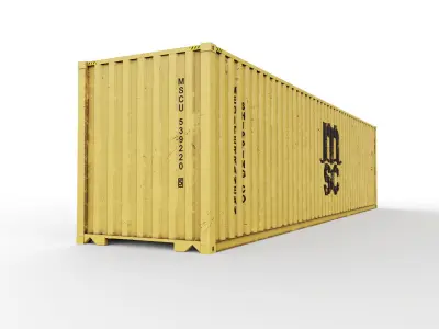40 feet  High Cube MSC shipping container  3D model