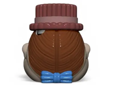 Jam jar head boy vintage 1950 3D print model