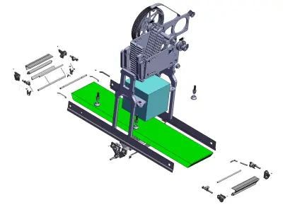 Automatic feeding and unloading crusher 3D model