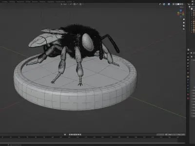 Bee - Blender Low-poly 3D model