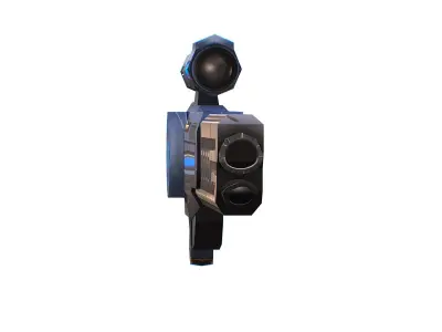 LowPoly Cartoon Sci-Fi Sniper Rifle Future Low-poly 3D model