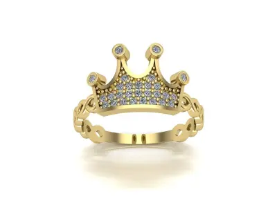 Crown Ring  3D print model 3D print model