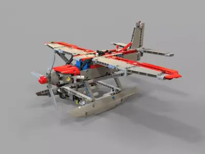 Lego Fire plane 3D model