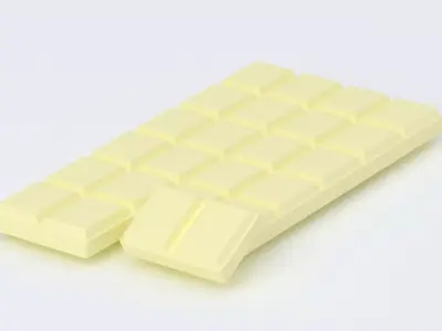 chocolate bar white 01 3D model