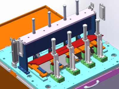 Battery nickel sheet cutting and leveling equipment 3D model