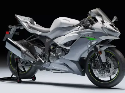 Kawasaki Ninja ZX 6R 2020 Low-poly 3D model