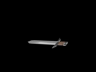 Low Polly - Realistic - Medieval Sword  Free low-poly 3D model