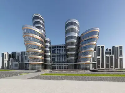 Modern - Futuristic Buildings 3D model