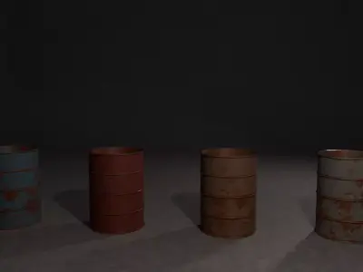 rusty barrel  Free low-poly 3D model